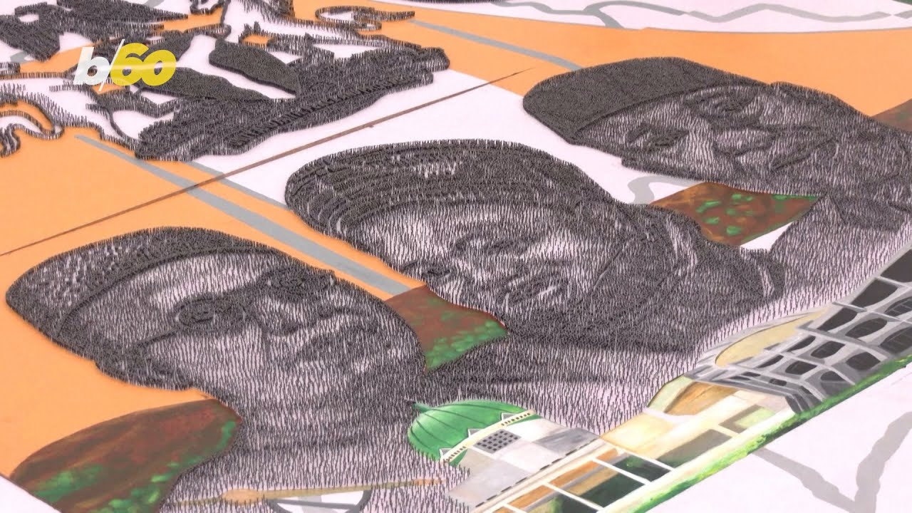 Nigerian Artist Creates Monumental Art Piece with Over 800,000 Nails