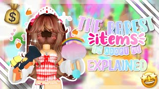 ೀ⋆｡🌷 The RAREST Items in Adopt Me EXPLAINED ✮⋆˙