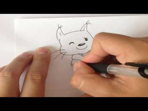 Drawing lessons, how to draw a squirrel, Уроки рисования, как нарисовать белку