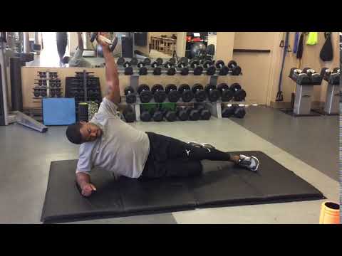 Side Plank + Scissor Lift w/ DB ISO