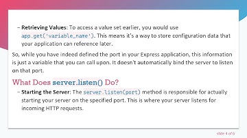 Understanding the server.listen() Method in Express.js: Why Define the Port Again?