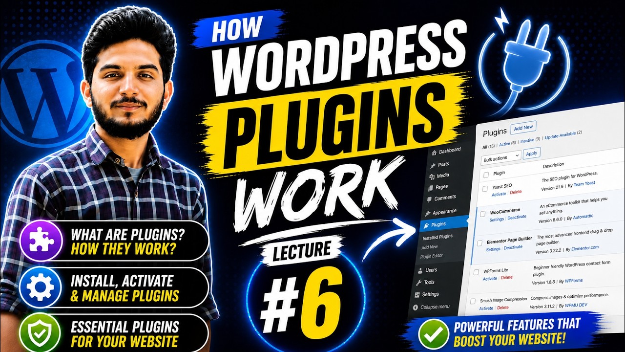 How WordPress Plugins Work & Why You Need Them | Free Plugins | Lecture ...