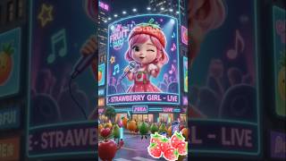 Strawberry Girl | The Rise of the Neon Pop Star. #StrawberryGirl#FruitMovie#FruitAnimation#viral