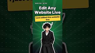 Edit Any Website Live - Chrome DevTools in 20 seconds
