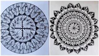 easy mandala art for beginners......#mandala#mandaladrawing #mandalaart #mandalaartforbeginners