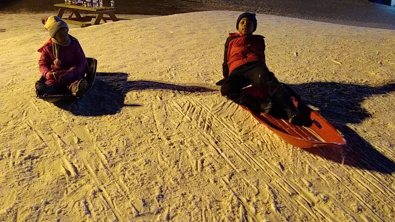 Sledding on the lake Geneva Mountain 3 YouTube