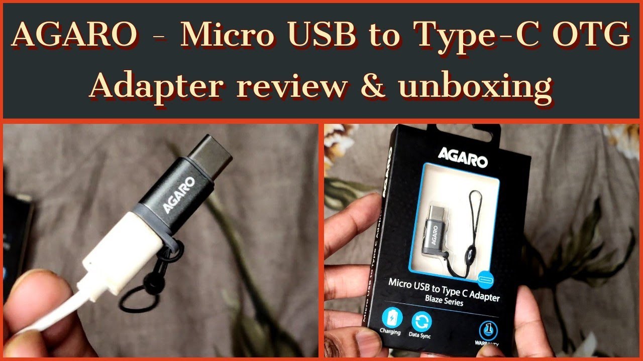 How to convert micro USB to type C data cable AGARO 33284 Micro USB