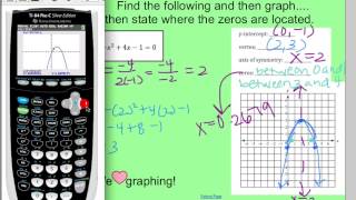 Unit 4 Video 2 Solving Quadratic Equations by Graphing