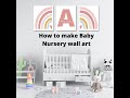 Canva Tutorial |How to make baby nursery wall art | Baby Name Sign Art | Pretty Petty #babynursery