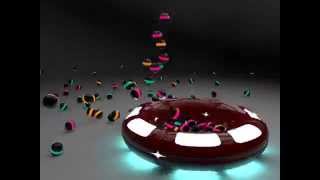 spinnig torus with light balls C4D