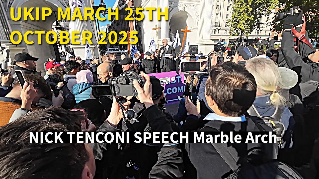 UKIP MARCH Nick Tenconi Speech Marble Arch 