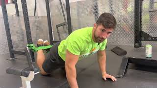 Banded Hamstring Curl/ Glute Bridge
