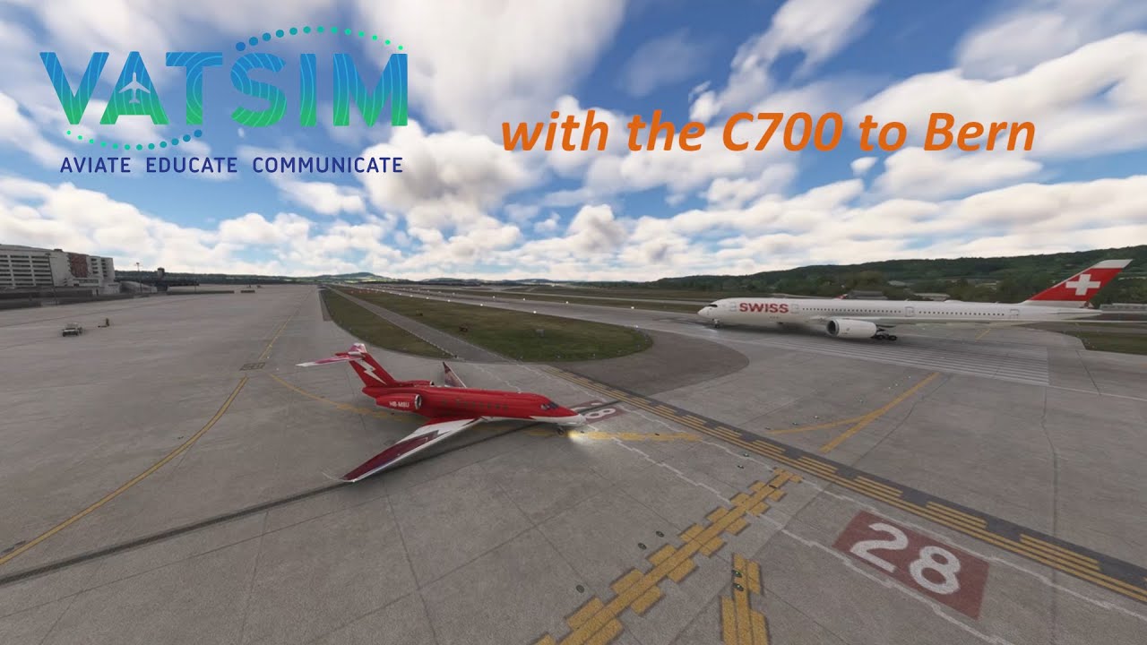 MSFS | VATSIM with the C700 from Zurich to Bern - YouTube