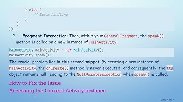 Solving the null object reference error in Android