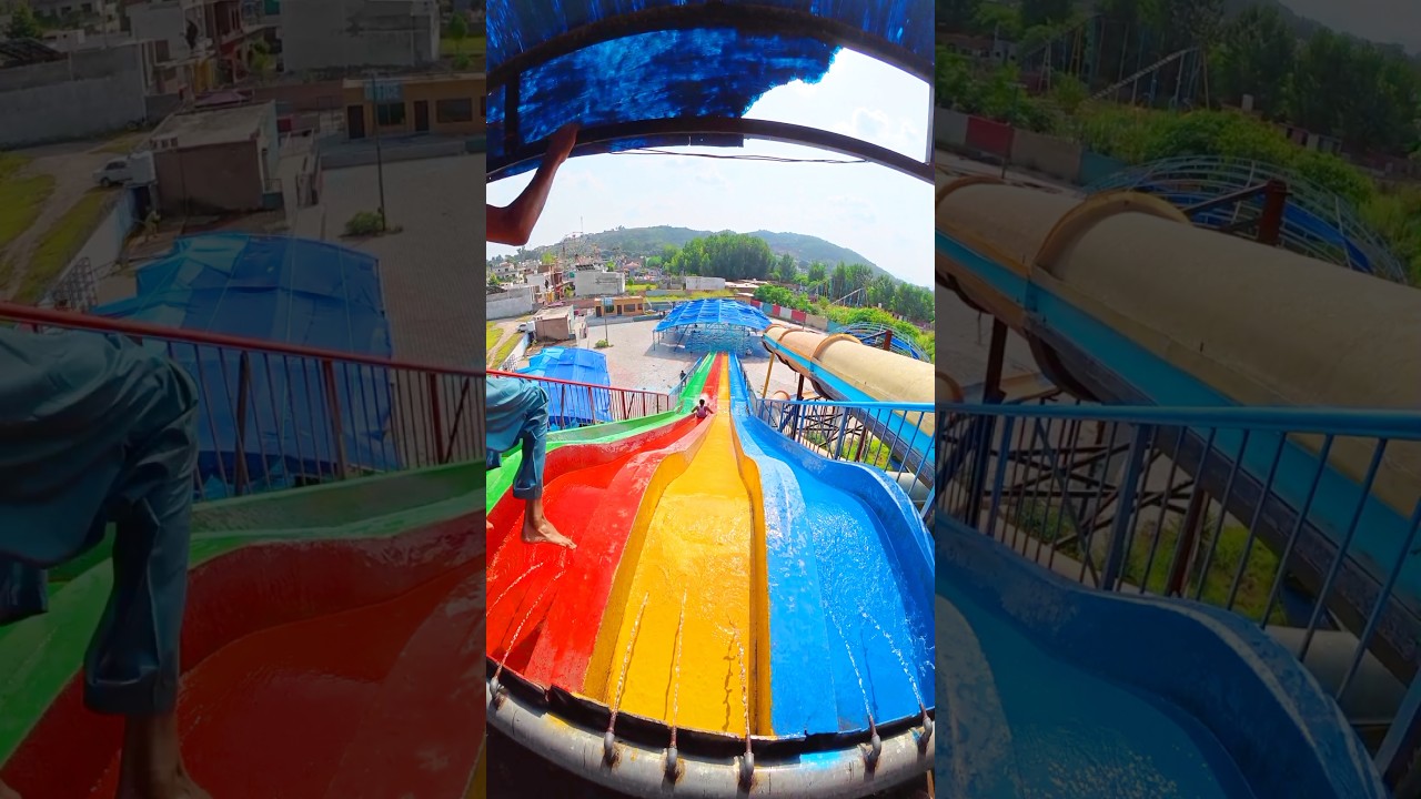 waterslide parkour Free running pov 🥳