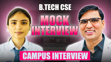 B.Tech CSE Campus Interview I Mock Interview I Campus Placements I Dr. Arvind Singh Pemawat