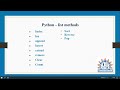 List methods - 2 in Python programming in Tamil