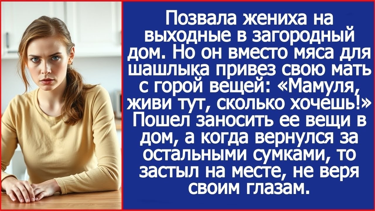 Вместо мяса для шашлыка жених привез в мой дом свою мать с вещами. Мамуля, живи тут, сколько хочешь!