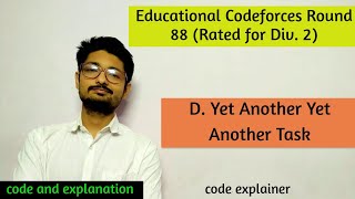 Famous Yet Another Yet Another Task ||  Educational Codeforces Round 88 || CODEFORCES Wealth
