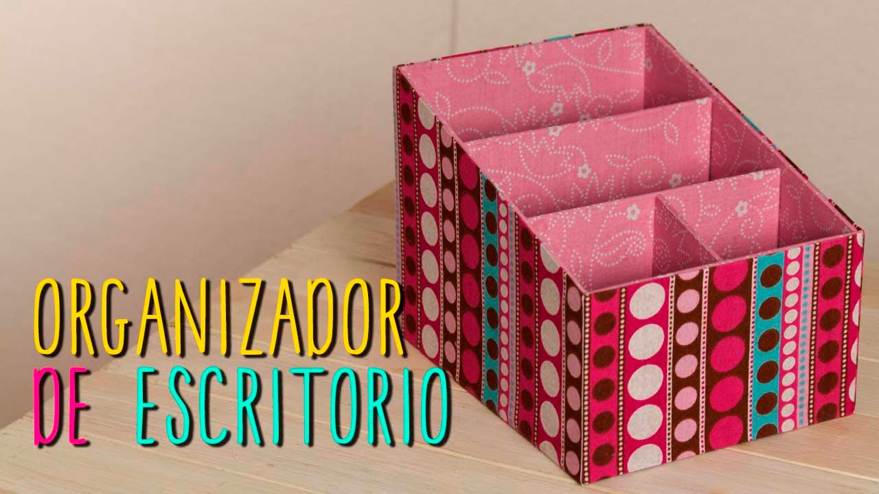 Organizador de Escritorio de Cartón - Regreso a Clases - DIY - Catwalk  Cartonaje - YouTube