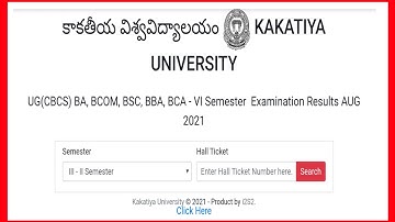 Kakatiya university degree 6 th sem results