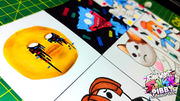 drawing FRIDAY NIGHT FUNKIN PIBBY CORRUPT “SLICED” But Everyone Sings It | Annoying Orange x Roblox