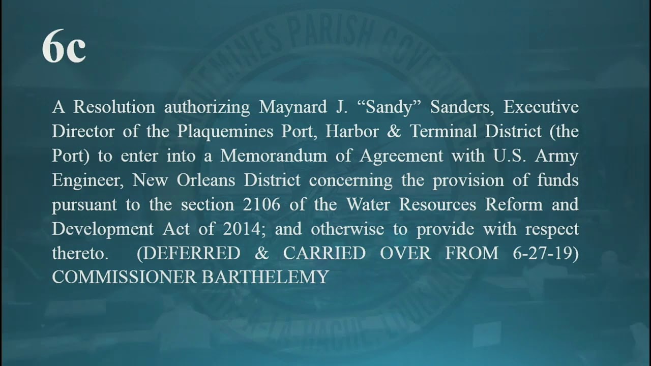 07 16 2019 Port Meeting