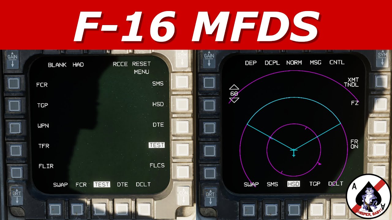 DCS World: F-16 Multifunction Displays (MFDs)