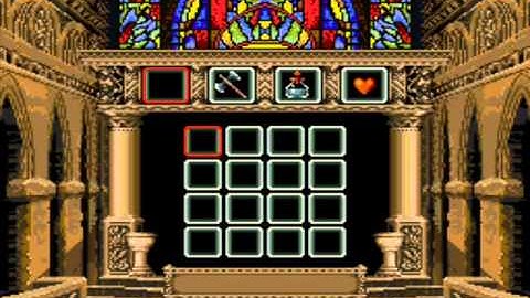 Super Castlevania IV - Password screen on electric guitar