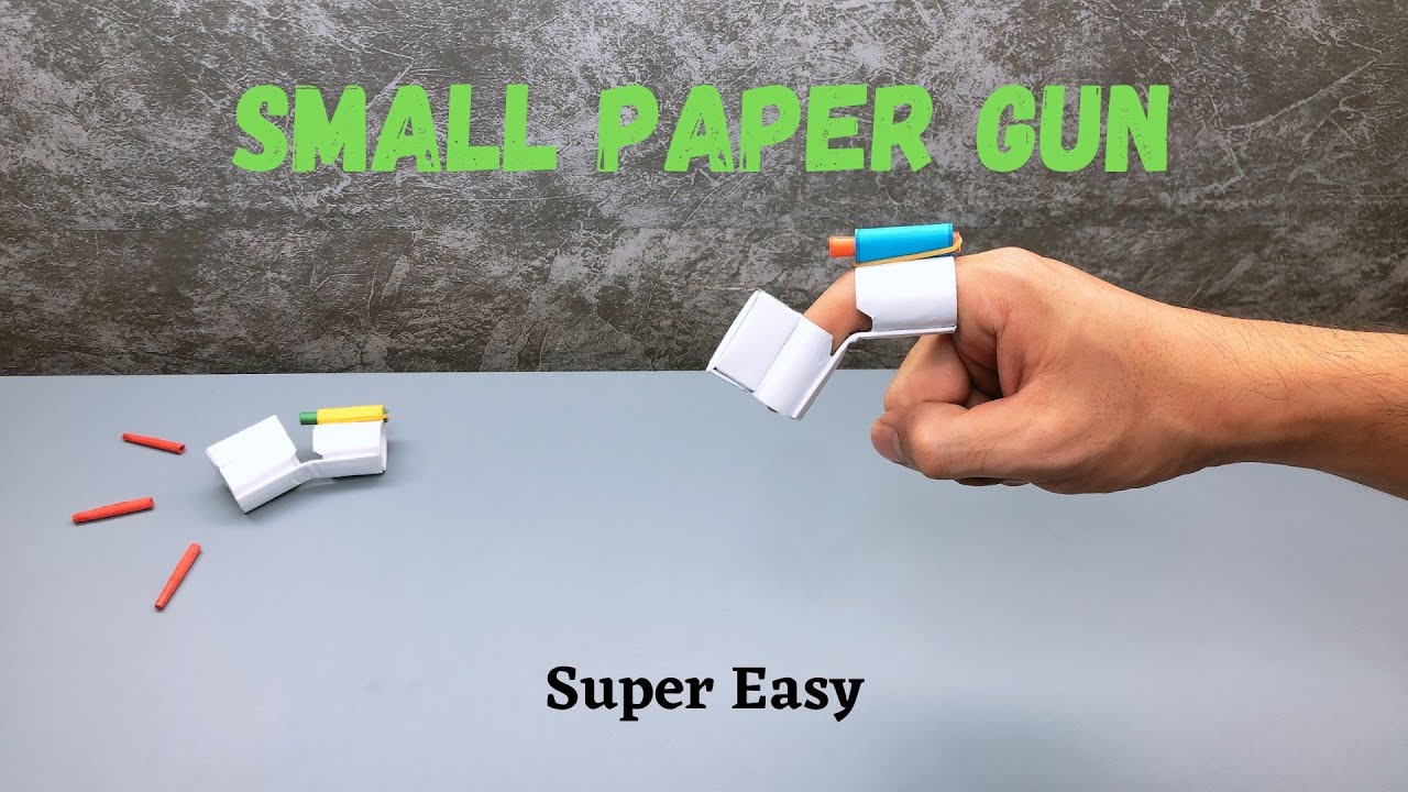Make a Paper finger gun  Diy mini paper gun  Origami simple paper gun