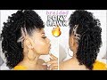 EASY & DEFINED CURLY BRAIDED MOHAWK! ⇢ natural hair tutorial