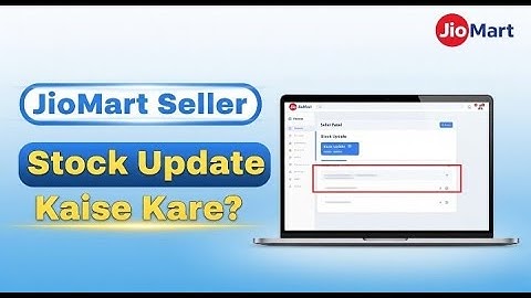 JioMart Seller Stock Update Kaise Kare | JioMart Seller Panel  #jiomartseller #ecommerce @KNWOR