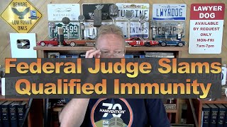 Federal Judge Slams Qualified Immunity