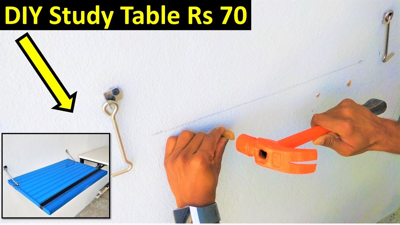 How to make a FOLDABLE Wall Mount Study table at home Under Rs 100