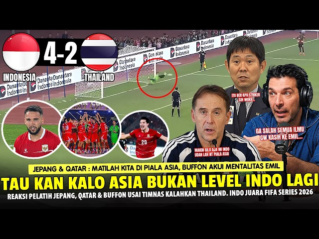 🔴DILUAR DUGAAN !! Pelatih Jepang,Qatar & Buffon NGOMONG GINI Usai Timnas Juara Kalahkan Thailand 4-2