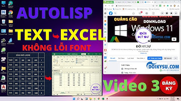 ✔️ Lisp xuất Text [Bảng khối lượng trong Cad] ra excel [ Không lỗi Font] [ Autolisp Tập 3 ]