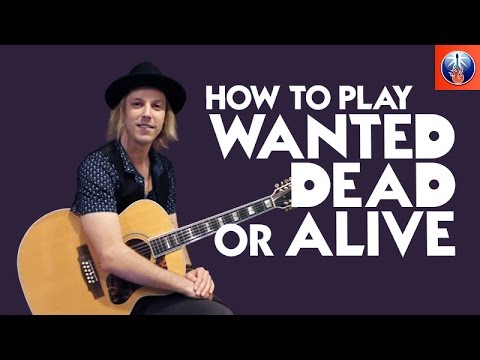 How to Play Wanted Dead or Alive On Acoustic Guitar - Bon Jovi Song Lesson