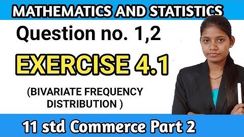 Exercise 4.1 class 11 maths | commerce part 2 | std 11th chapter 4 maharashtra board