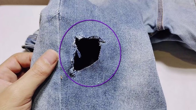 How to Fix a Hole in Jeans • Heather Handmade