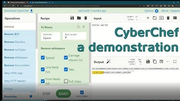 Cyber Chef Demo -  use this tool to solve questions in CyberFirst Girls & National Cipher Challenge