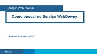Como buscar no Serviço WebDewey