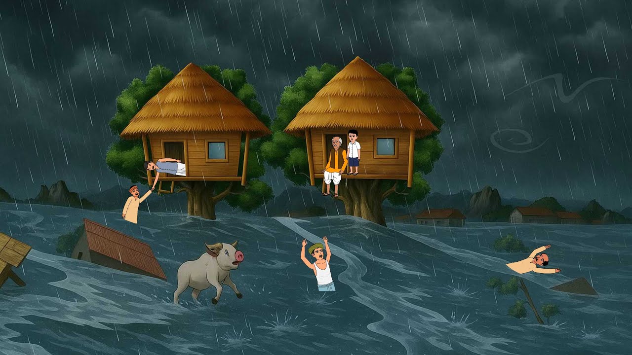 बाढ़ की तबाही | Sailab ki Tabahi | Hindi Story | Hindi Kahaniya | Moral Stories | cartoon story