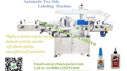 Automatic front back sides labeler oval bottles self adhesive labeling machine for glue bottle