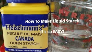 Homemade Liquid starch - Rough Around the Edges Design