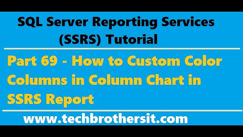 SSRS Tutorial 69 - How to Custom Color Columns in Column Chart in SSRS Report
