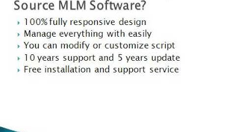 Open Source MLM Software, Open Source MLM Script, Readymade MLM Script, Free MLM Script