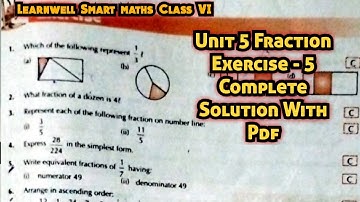 Learnwell smart Maths Class 6 Unit 5 Exercise 5 Solutions | Class 6 learnwell maths Ex 5 Solutions