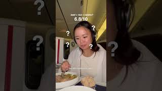 what I ate on a 13 hour plane ride from PARIS to SINGAPORE 🥳 #shorts #travel #whatieatinaday