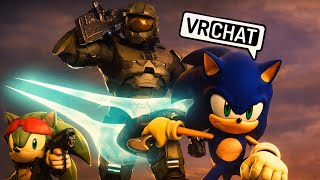 SONIC AND SCOURGE MEET MASTER CHIEF IN VR CHAT