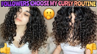 I LET MY FOLLOWERS CHOOSE MY CURLY HAIR ROUTINE!!! (3A/3B Curls)